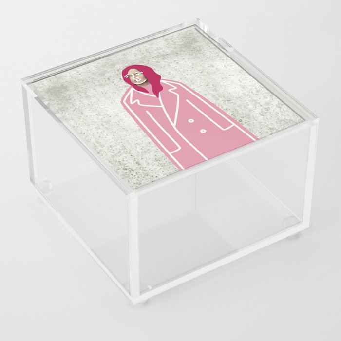 Pink Coat Acrylic Box