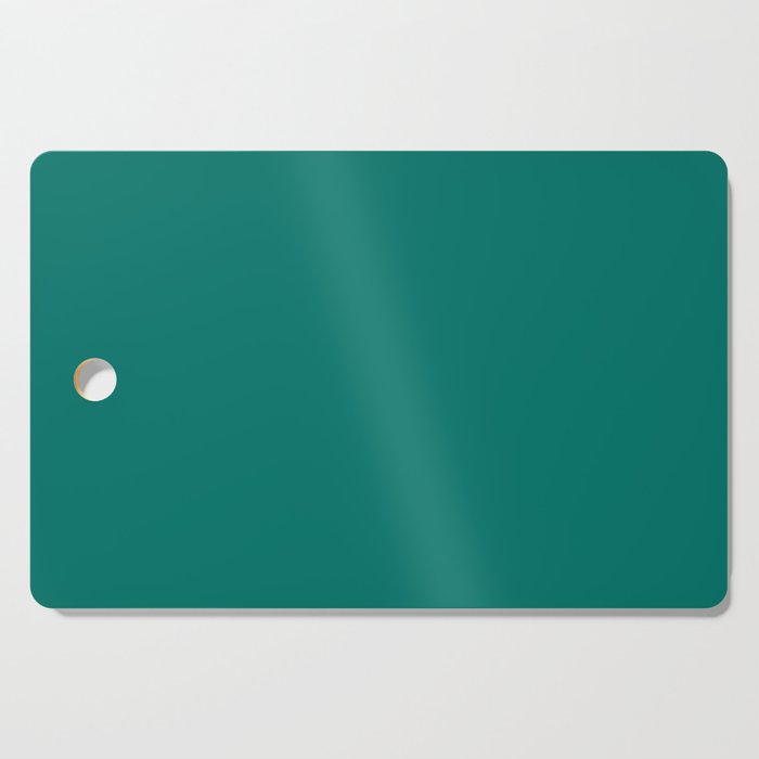 Dark Turquoise Solid Color Pairs Pantone Sporting Green 17-5527 TCX Shades of Blue-green Hues Cutting Board