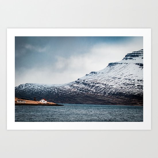 Alone House Mountain Art Print