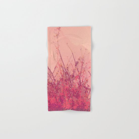 Lost in Pink (Carmine Pink Botanic Garden) Hand & Bath Towel