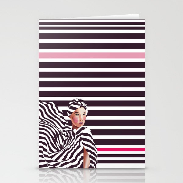 Stripes & Beauty Stationery Cards
