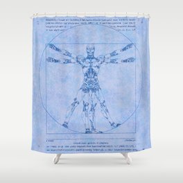 Proportions of Cyberman Shower Curtain