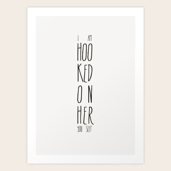 Hooked on her Art Print