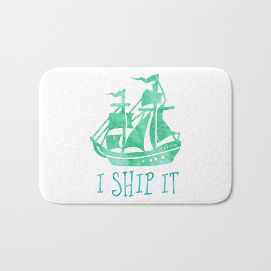 I Ship It - Watercolour Bath Mat