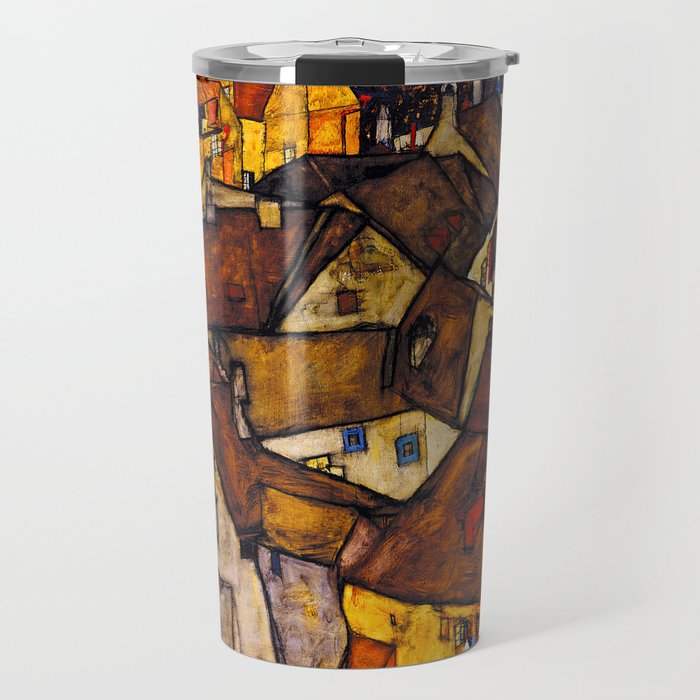 Egon Schiele Krumau Town Crescent Travel Mug