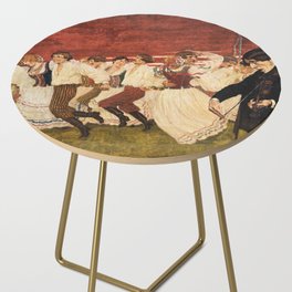 Dance to the violin vintage painting Side Table