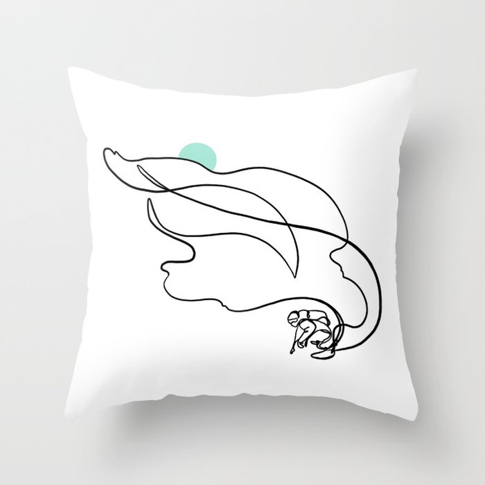 Cold Snap :: Single Line Throw Pillow