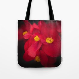 Red Begonia Botanical Tote Bag
