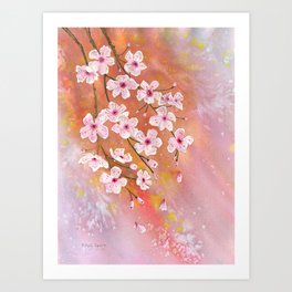 Cherry Blossoms Flowers Art Print