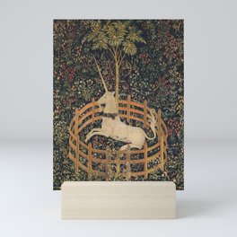 HD Trapped Unicorn Medieval Tapestry Mini Art Print