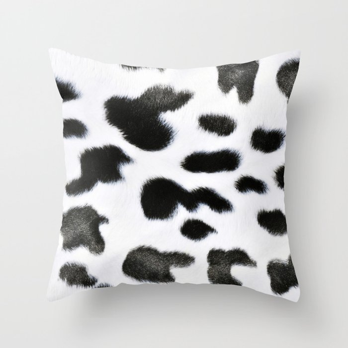 cowhide spots (july 2021) Throw Pillow