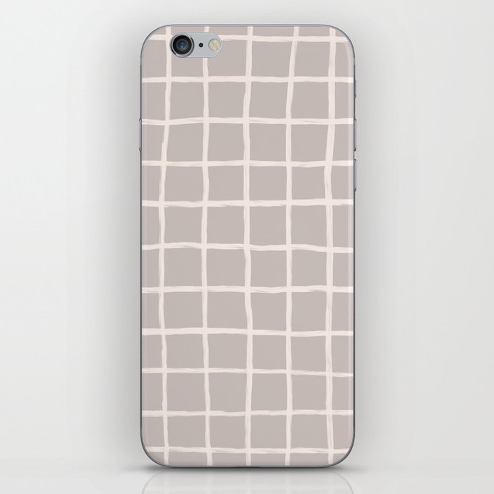 70s 60s Retro Neutral Checkered Grid iPhone Skin