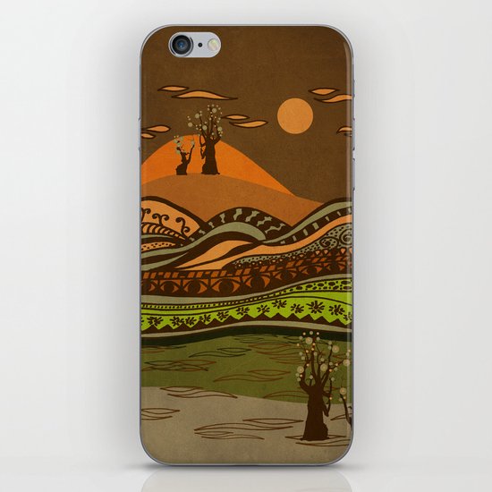 psychedelic mountains iPhone & iPod Skin