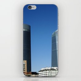 Spain Photography - Cuatro Torres Business Area Under The Clear Blue Sky iPhone Skin