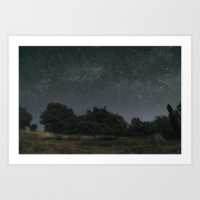 Falling Stars and the Milky Way | Nature and Landscape Photography Art Print