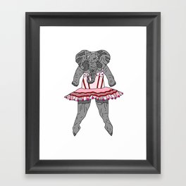 Elephant Ballerina Tutu Framed Art Print