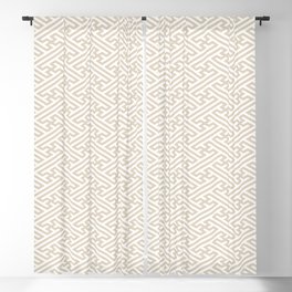 Sayagata - Japanese Traditional Pattern - Ivory & White Blackout Curtain