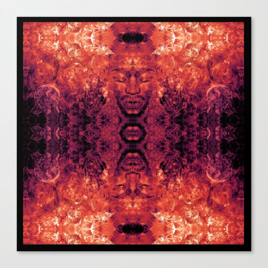 Brother Meditation - red purple Canvas Print