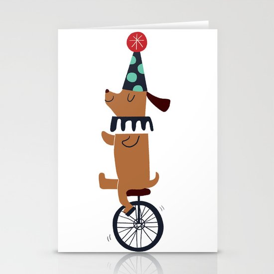 circus dog Stationery Cards