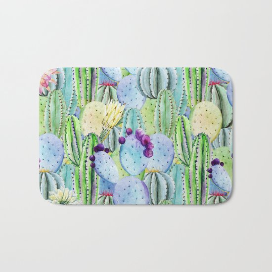 Cactus Pattern 14 Bath Mat