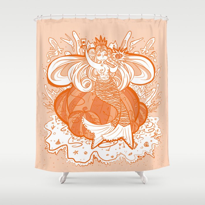 Pumpkin Spice Shower Curtain