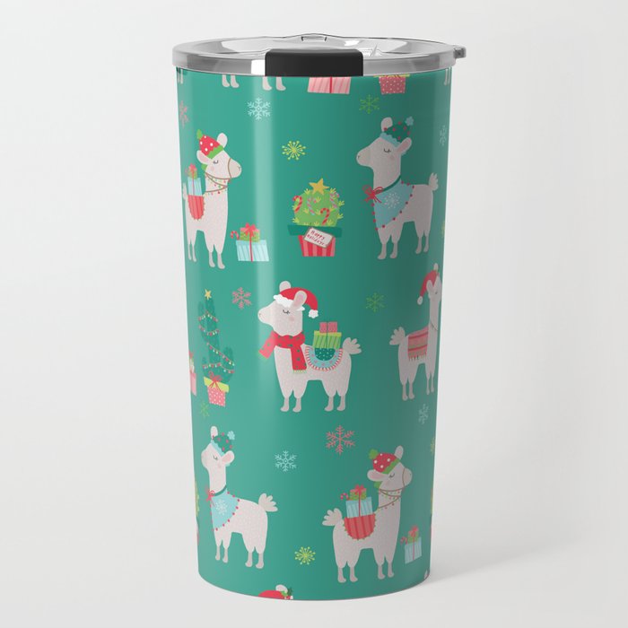 Christmas llamas III Travel Mug