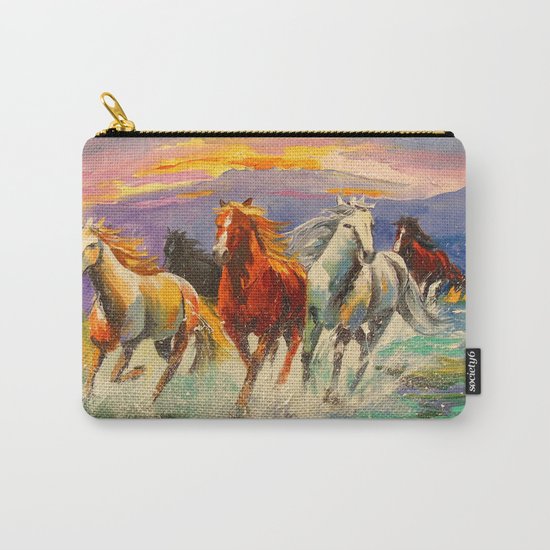 A herd of horses Carry-All Pouch