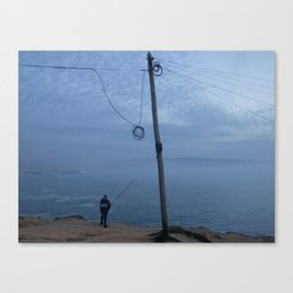 Lines above the ocean Canvas Print