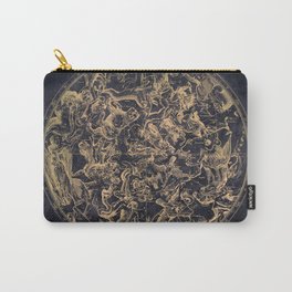 Vintage Constellations & Astrological Signs | Yellowed Ink & Cosmic Colour Carry-All Pouch | Sky, Sagittarius, Starsigns, Aquarius, Constellationmap, Space, Startapestry, Astronomy, Constellations, Constellation 