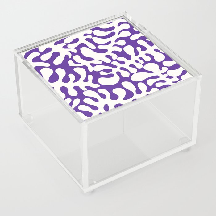 White Matisse cut outs seaweed pattern 2 Acrylic Box