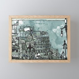 Gloomy Cityscape Framed Mini Art Print