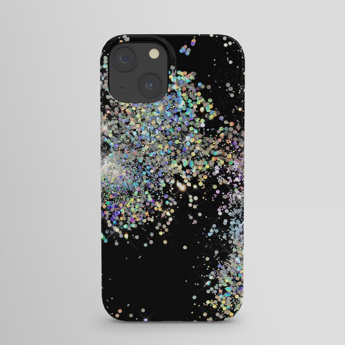 Black Holographic Glitter Pretty Luxurious Sparkling iPhone Case