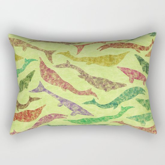 Extinct Marine Lizard II (Plotosaurus, Globidens, Platecarpus, Tylosaurus) Rectangular Pillow