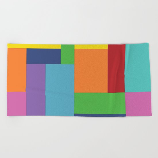 Multicolor square Beach Towel