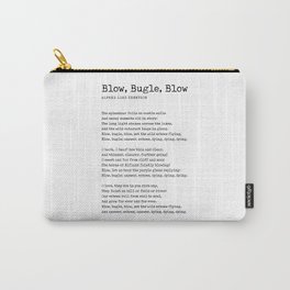Blow, Bugle, Blow - Alfred Lord Tennyson Poem - Literature - Typewriter Print Carry-All Pouch