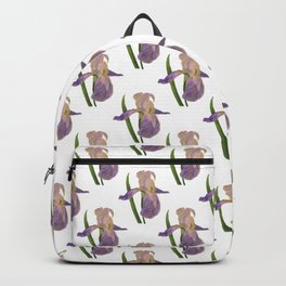 Purple Iris: Iris Germanica Backpack