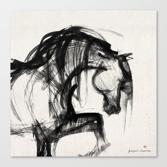 Horse (Saklavi Portrait) Canvas Print