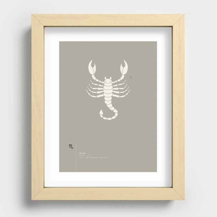 Scorpio Star Sign Recessed Framed Print