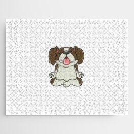 Positive Vibes Only - Meditation Dog Jigsaw Puzzle