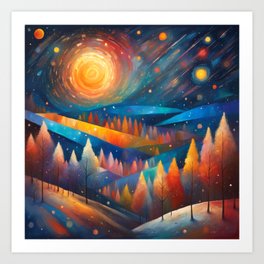 Winter Night 1 Art Print