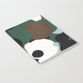 Black, dark olive green, dark slate gray, silver, snow dots Notebook