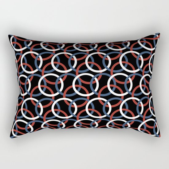 Olympica Black Rectangular Pillow