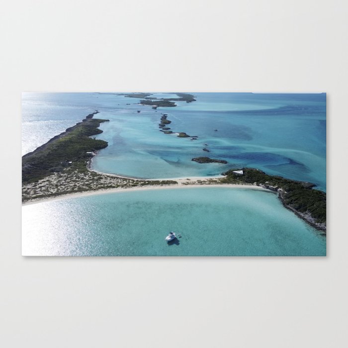 Long Cay South of Highbourne Cay Canvas Print