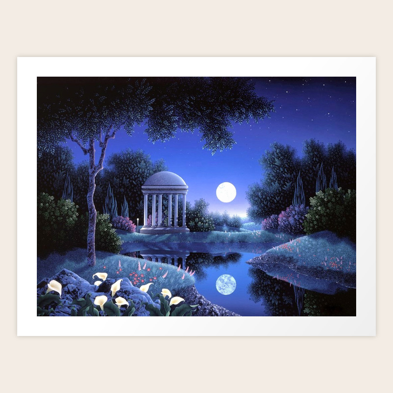 Lakes Colors Gazebo Attractions Nature Flowers Landscapes Cool Glowing Reflections Love Scenery Brig Art Print By Gouravart Society6