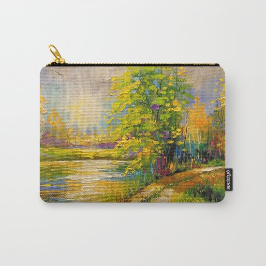 At sunset by the river Carry-All Pouch