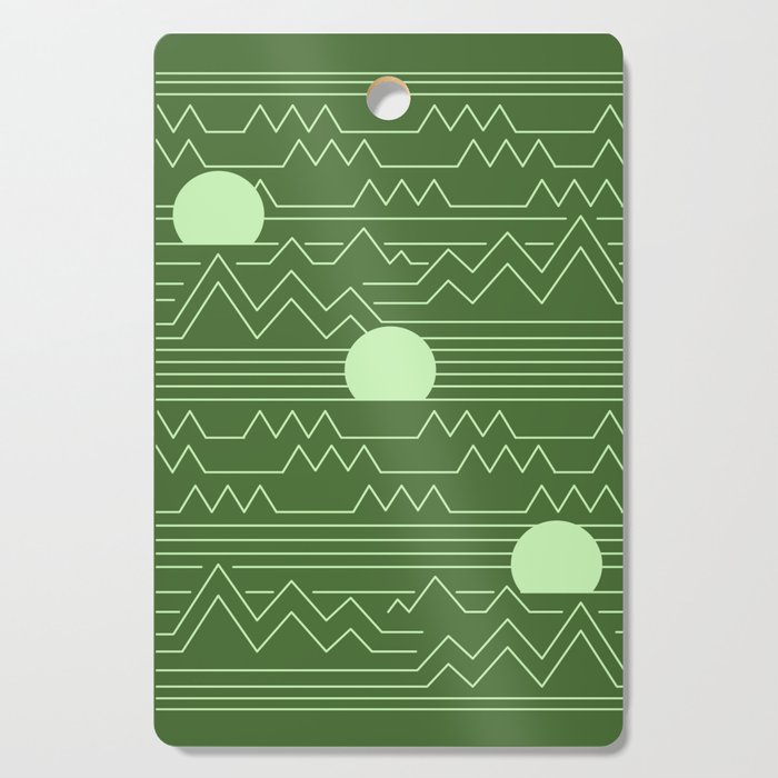 Spring Moon Mountains Cutting Board
