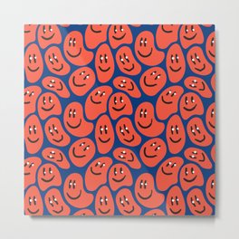 Funny Colorful Face Smile Emoticons seamless pattern Metal Print | Graphicdesign, Repetition, Face, Repeat, Patterns, Colors, Silly, Cute, Smile, Happy 