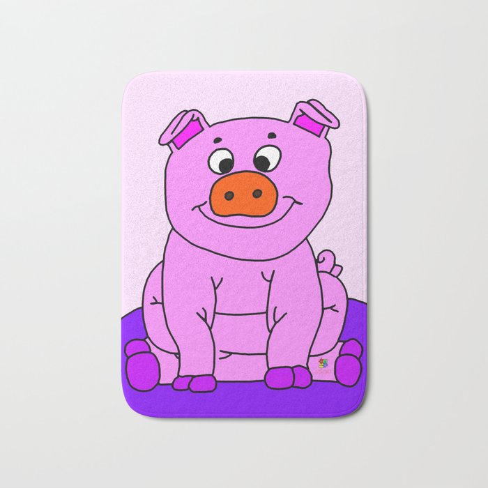 Wide-eyed Piggy Bath Mat