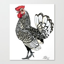 Chicken 3 in Color (2022) Canvas Print