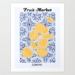 fruit market / lemons Art Print
